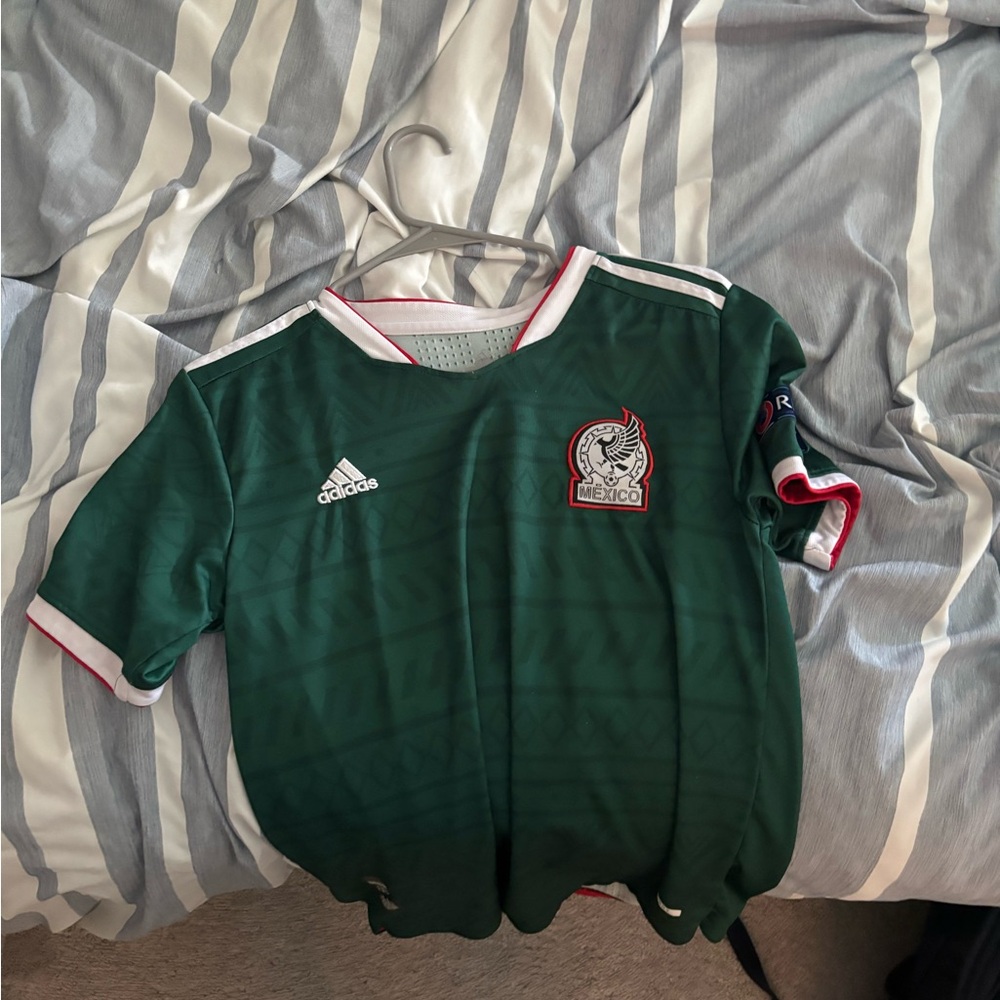 Adidas Kids Green Mexico Soccer Jersey
